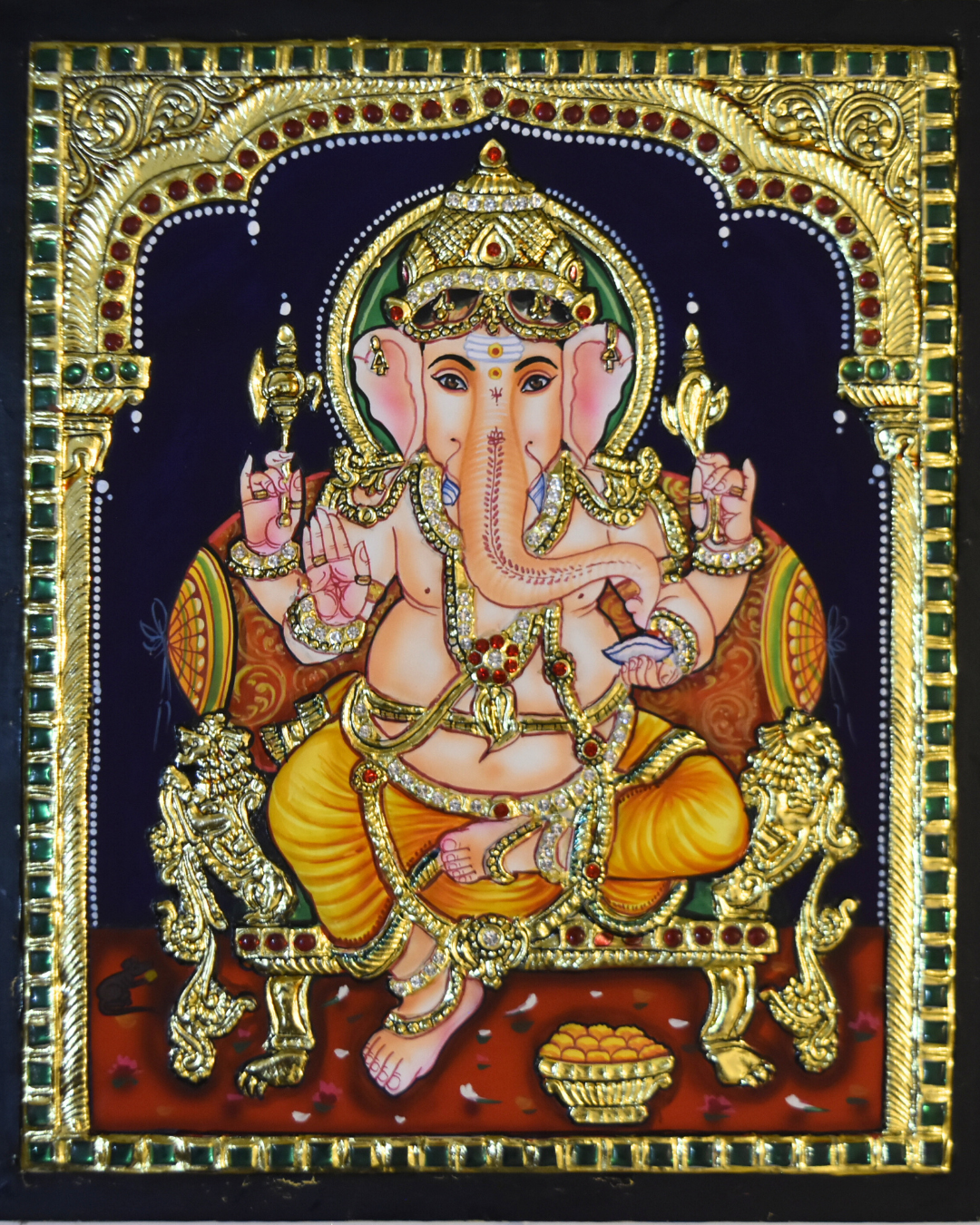 Ganesha Tanjore Painting - Image 2