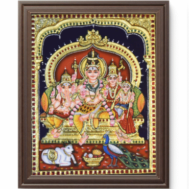 Shiva Family Tanjore Painting