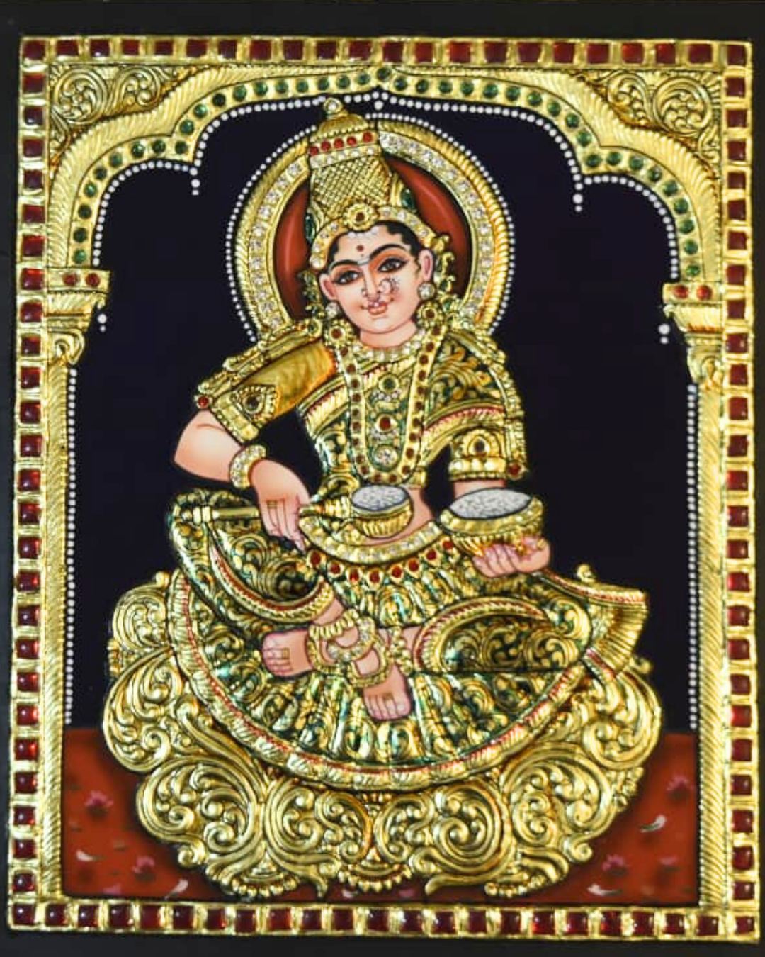 Annapoorneshwari Tanjore Painting
