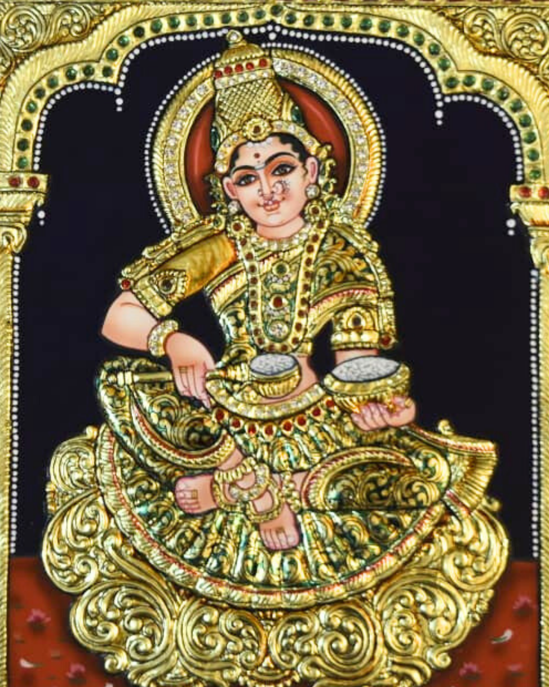 Annapoorneshwari Tanjore Painting