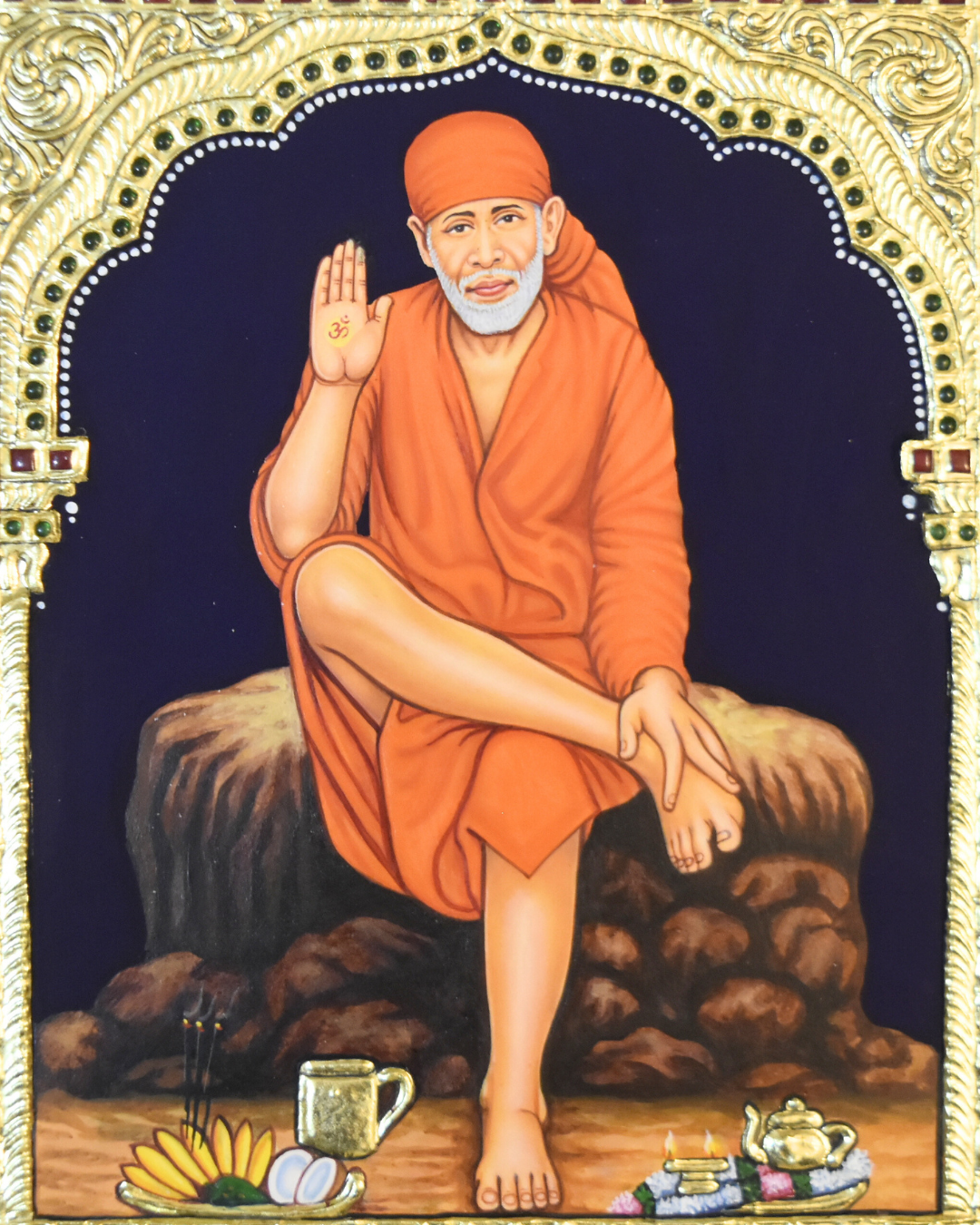 Sai Baba Tanjore Painting - Image 2