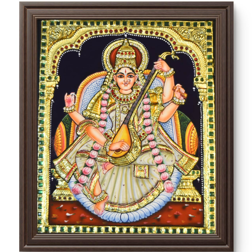 Saraswathi Tanjore Painting