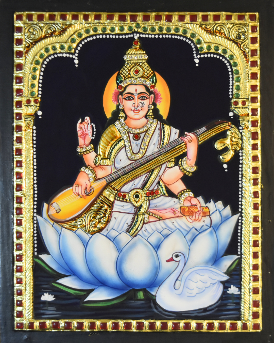 Saraswathi Tanjore Painting