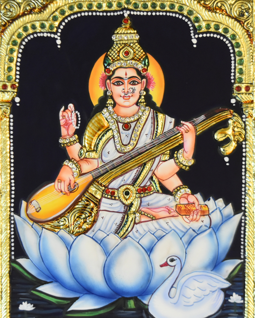 Saraswathi Tanjore Painting