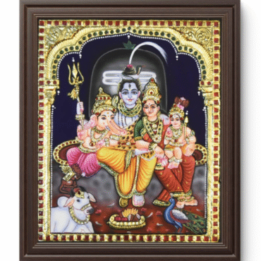 Shiva Family Tanjore Painting