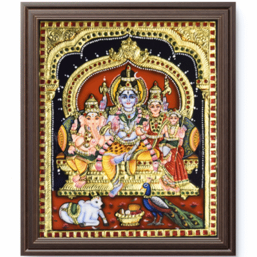 Shiva Family Tanjore Painting